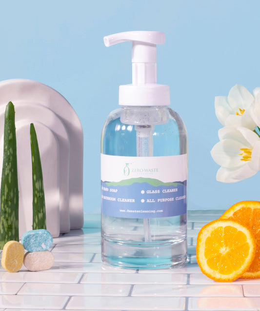 0wastecleaning Foaming hand soap refill - pack of 4 zero waste-sustainable-refill tablet  magasin zero dechet a Montreal vegan cleaner-pet friendly cleaner