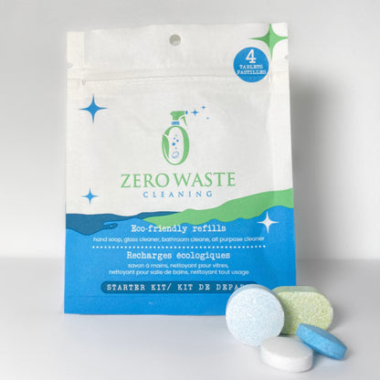 0wastecleaning Refill tablets starter kit zero waste-sustainable-refill tablet  magasin zero dechet a Montreal vegan cleaner-pet friendly cleaner