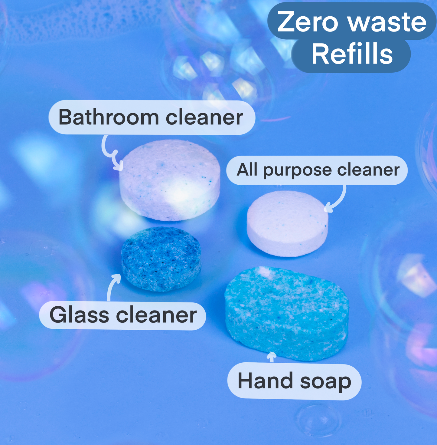 0wastecleaning Refill tablets starter kit zero waste-sustainable-refill tablet  magasin zero dechet a Montreal vegan cleaner-pet friendly cleaner